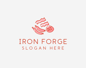 Pork Bacon Sausage Deli logo design