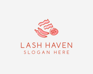 Pork Bacon Sausage Deli logo design