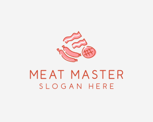 Pork Bacon Sausage Deli logo design