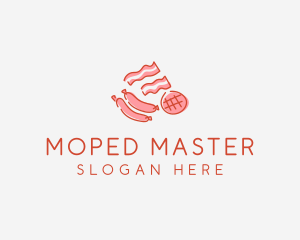 Pork Bacon Sausage Deli logo design