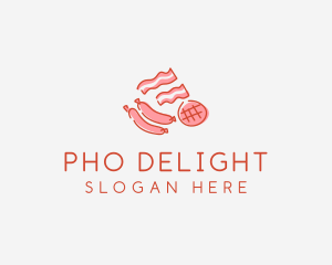 Pork Bacon Sausage Deli logo design