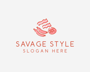 Pork Bacon Sausage Deli logo design