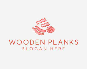 Pork Bacon Sausage Deli logo design