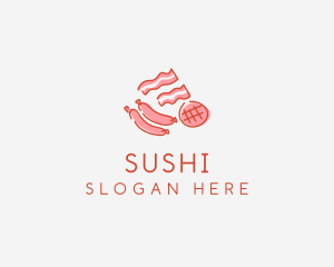 Pork Bacon Sausage Deli logo design