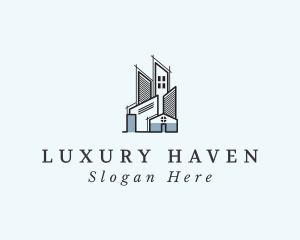 Condominium - Architecture Condominium House logo design