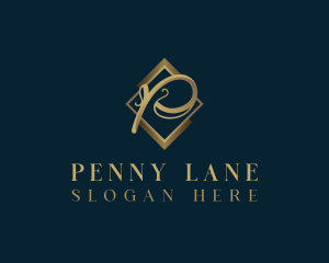 Luxury Jewelry Letter P logo design