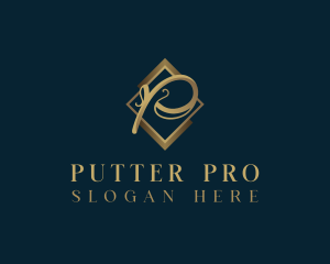 Luxury Jewelry Letter P logo design