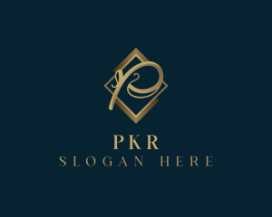 Luxury Jewelry Letter P logo design