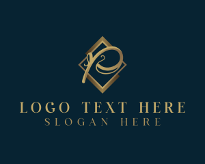 Luxury Jewelry Letter P logo design