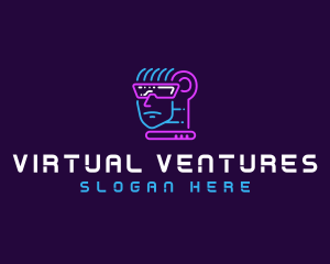 Neon VR Tech logo design