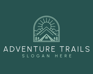 Mountain Cabin Camping logo design