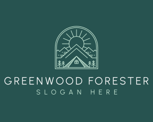 Mountain Cabin Camping logo design