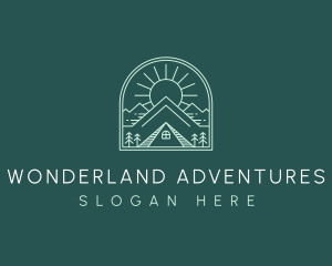 Mountain Cabin Camping logo design