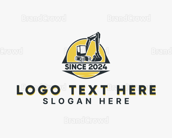 Industrial Construction Excavator Logo