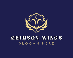 Elegant Shield Wings logo design