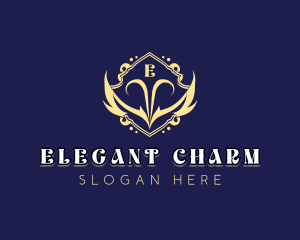 Elegant Shield Wings logo design