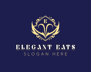 Elegant Shield Wings logo design