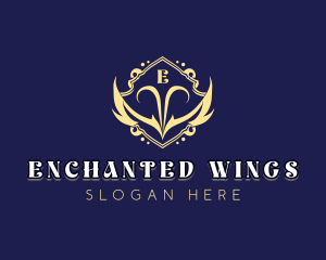 Elegant Shield Wings logo design