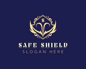 Elegant Shield Wings logo design