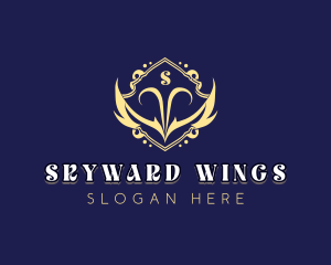 Elegant Shield Wings logo design