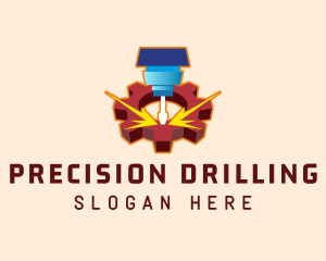 Drilling - CNC Router Machine Milling logo design