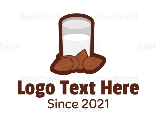 Almond Milk Glass Logo