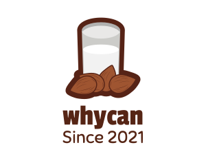 Vegetarian - Almond Milk Glass logo design