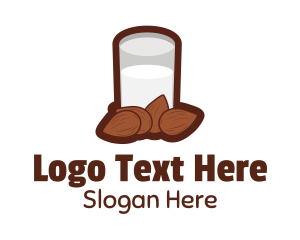 Almond Milk Glass Logo