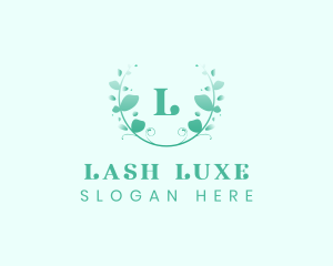 Stylish Natural Leaf Crest logo design