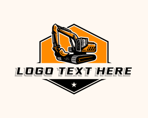 Heavy Machinery - Excavator Construction Machinery logo design