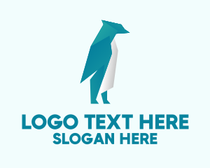Blue Penguin Origami  Logo