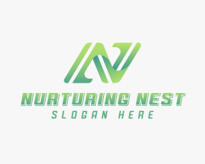 Creative Digital Letter N logo design