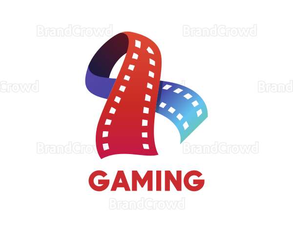 Colorful Filmstrip Ribbon Logo