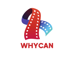 Entertainment Industry - Colorful Filmstrip Ribbon logo design