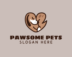 Heart Dog Pet logo design