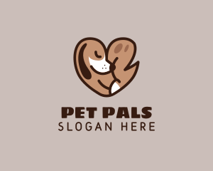 Heart Dog Pet logo design