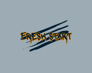 Scratch Paint Graffiti logo design