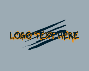 Grunge - Scratch Paint Graffiti logo design