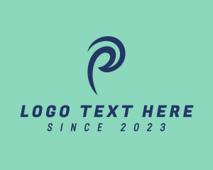 Letter P - Wave Marketing Letter P logo design