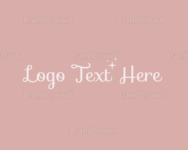 Girly Calligraphy Sparkle Logo