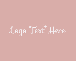 Writing - Girly Calligraphy Sparkle logo design