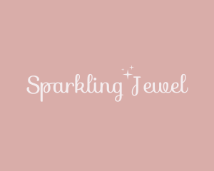 Girly Calligraphy Sparkle logo design