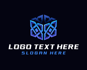 Streamer - Cyber Software Cube logo design