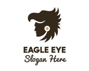 Eagle Head Aztec Hunter logo design