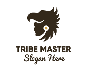 Chieftain - Eagle Head Aztec Hunter logo design