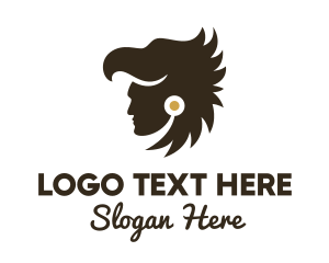History - Eagle Head Aztec Hunter logo design