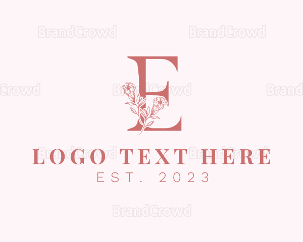 Flower Letter E Logo