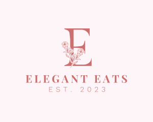 Flower Letter E  logo design