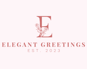 Flower Letter E  logo design