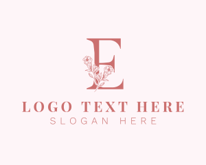 Flower Letter E  Logo